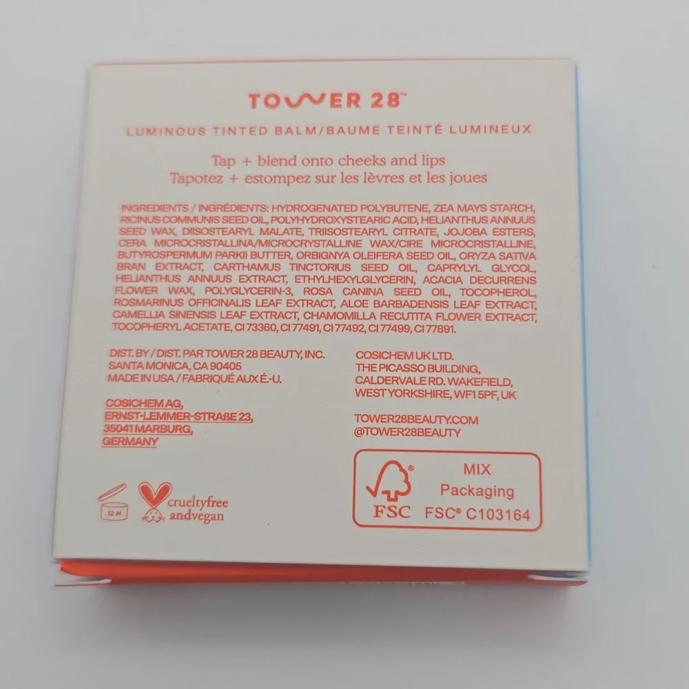 Tower 28 NIB BeachPlease Tinted Balm Lips & Cheeks in Magic Hour 0.16 oz